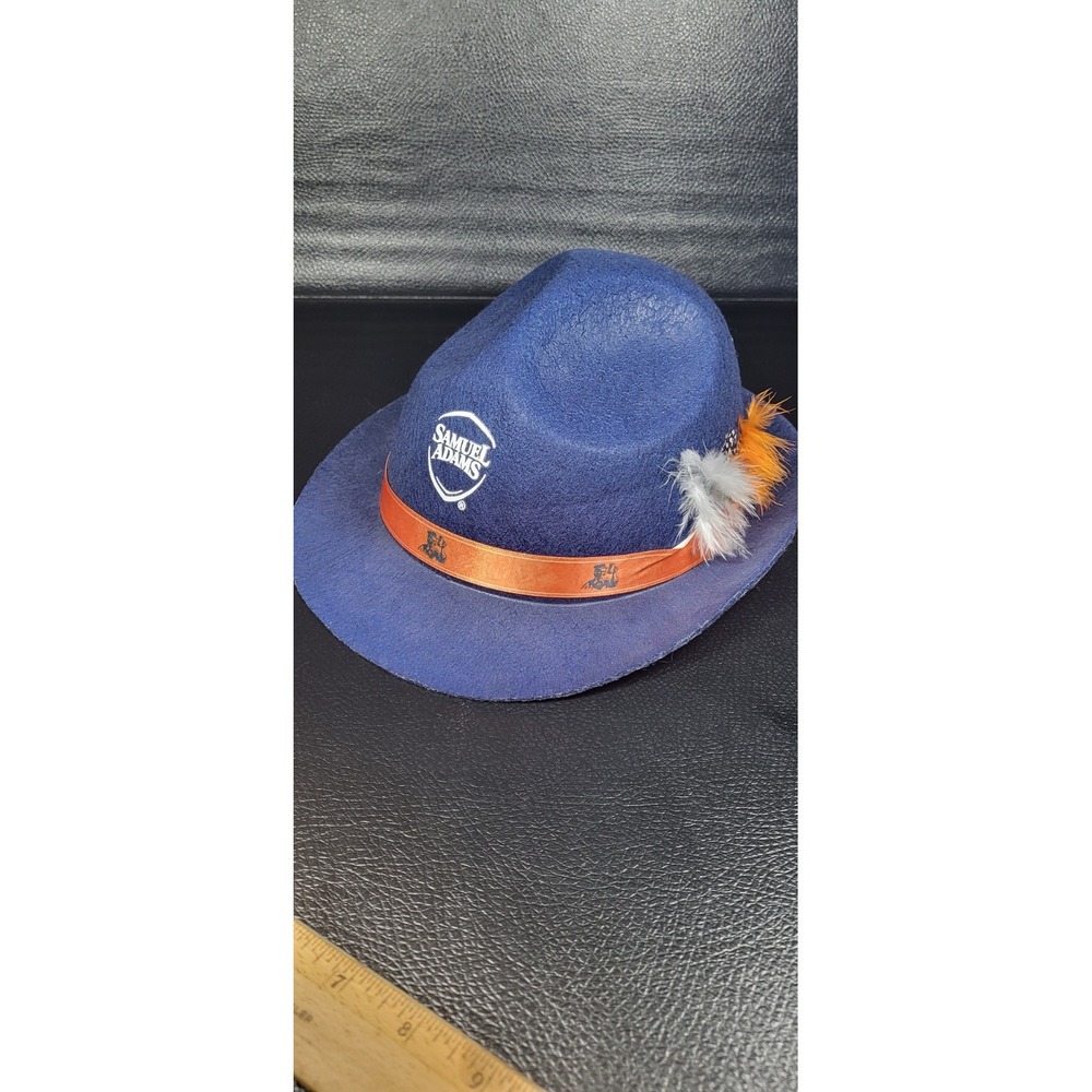 Samuel Adams Octoberfest Tyrolean Hat Blue Feathered Party Cap Promo
